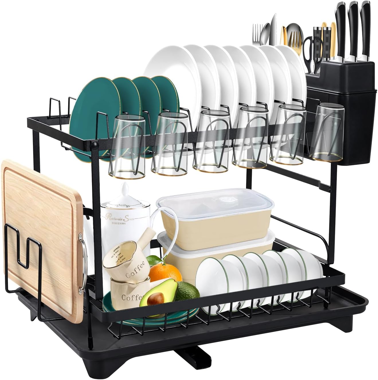 آبچکان دو طبقه SKY-TOUCH مدل Double Tier Dish Drying Rack